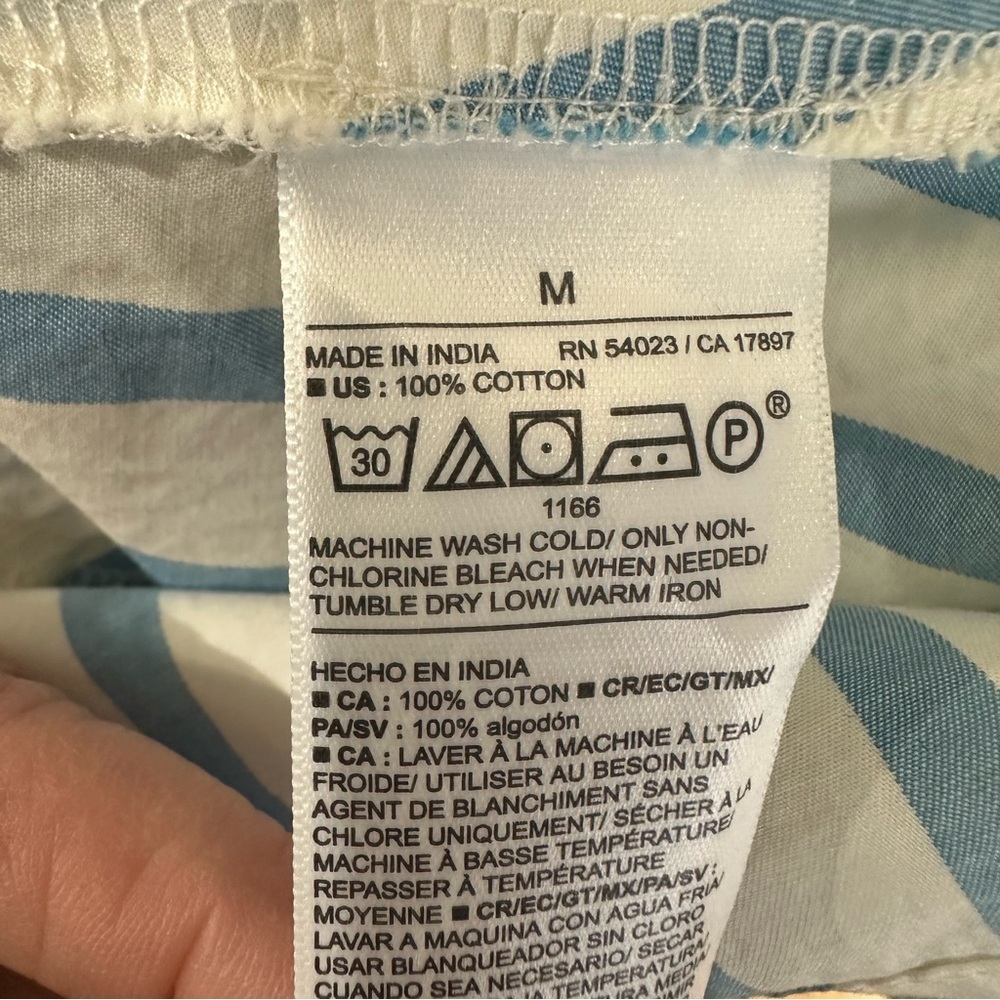 Old Navy Swing Shirtdress White blue stripe nautical short sleeve - Picture 9 of 10